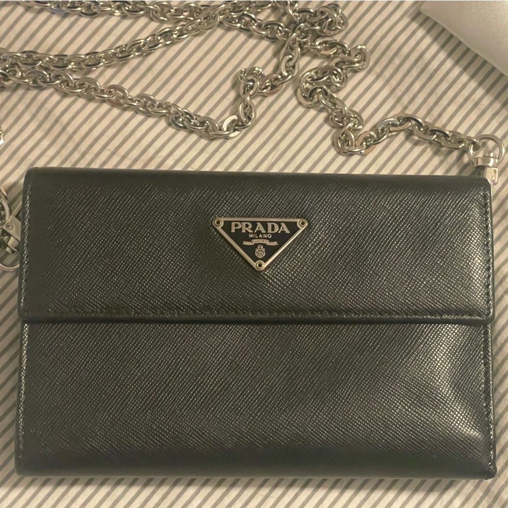 Prada Saffiano Leather Wallet Purse